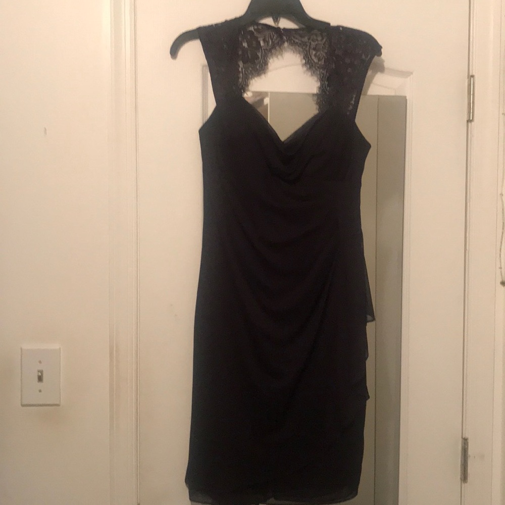 Scarlett Below knee cocktail dress w/ lace straps